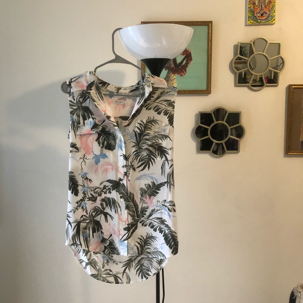 Equipment Hawaii floral print silk shirt